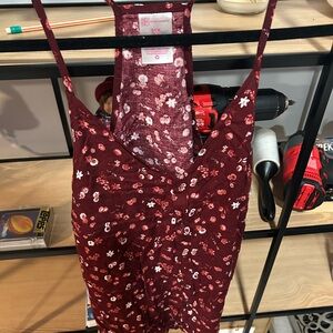 No Boundaries Burgundy Floral Strappy Top